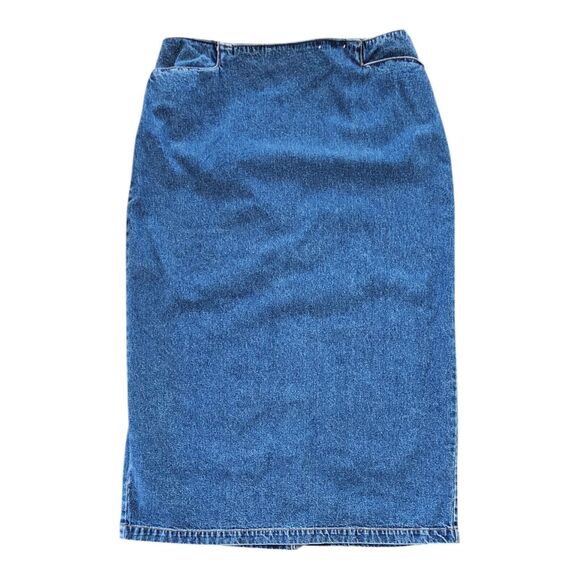 Carolina Blues Dresses & Skirts - Denim Jean Long Skirt Maxi Carolina Blues Modest Sz 16 Vtg Y2K 90'S